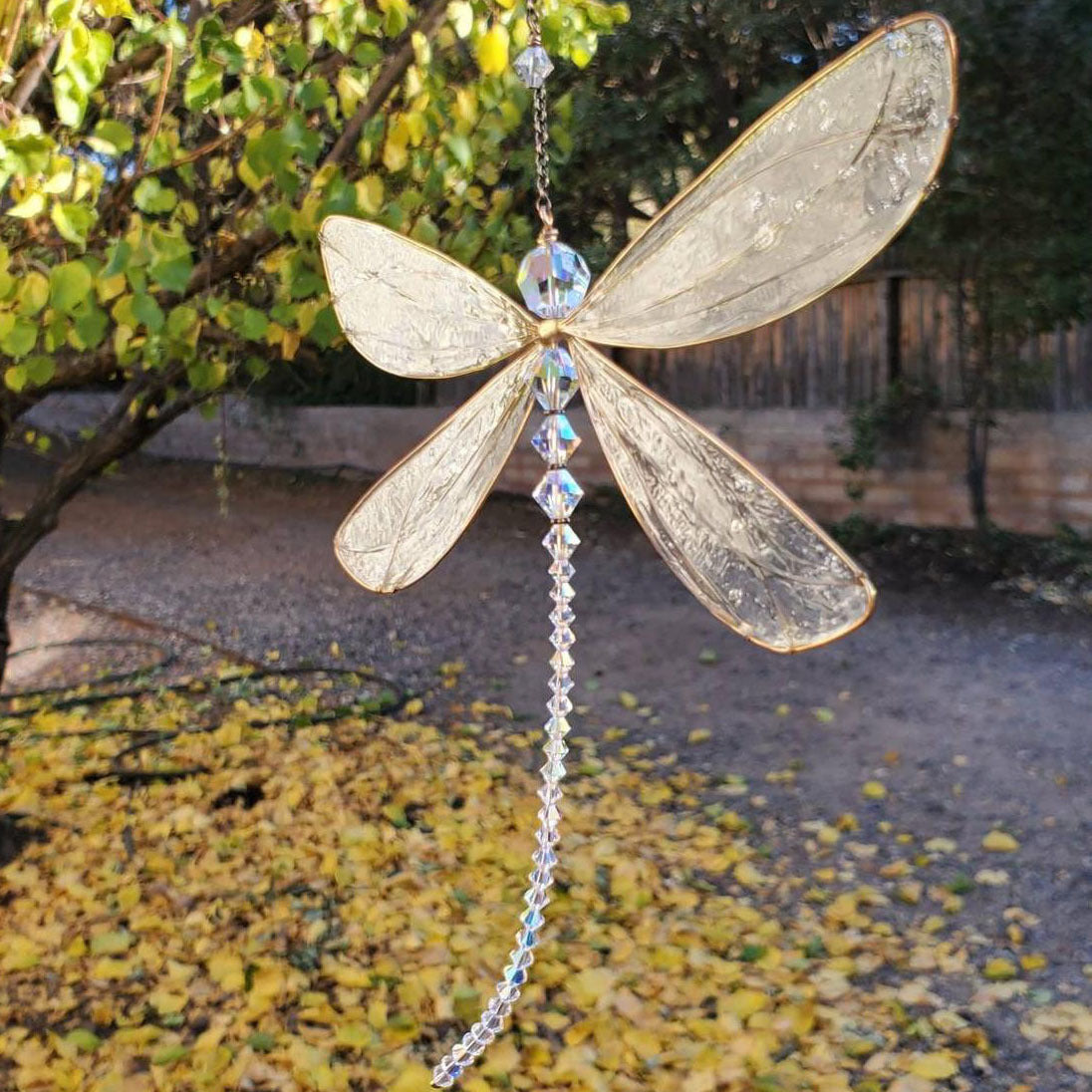 Dragonfly Crystal Suncatcher For Garden Wedding Car Wall Home Decor Kawaii Accessories Macrame