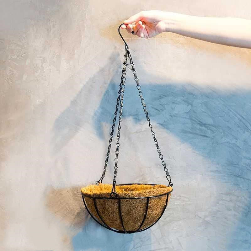 Coconut liner for hanging plants flower basket