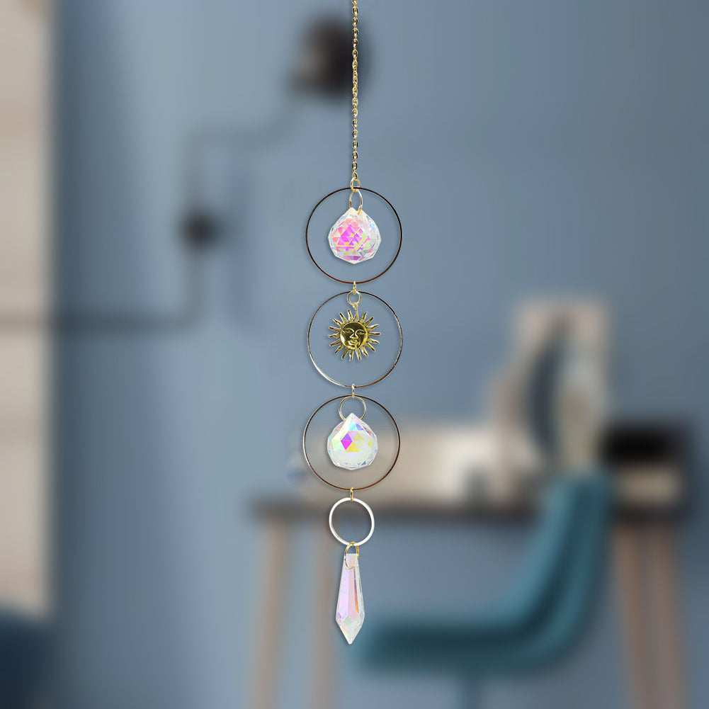 Crystal Wind Chime Star Pendant Suncatcher Decoration Curtain Chandelier Prisms Witchy