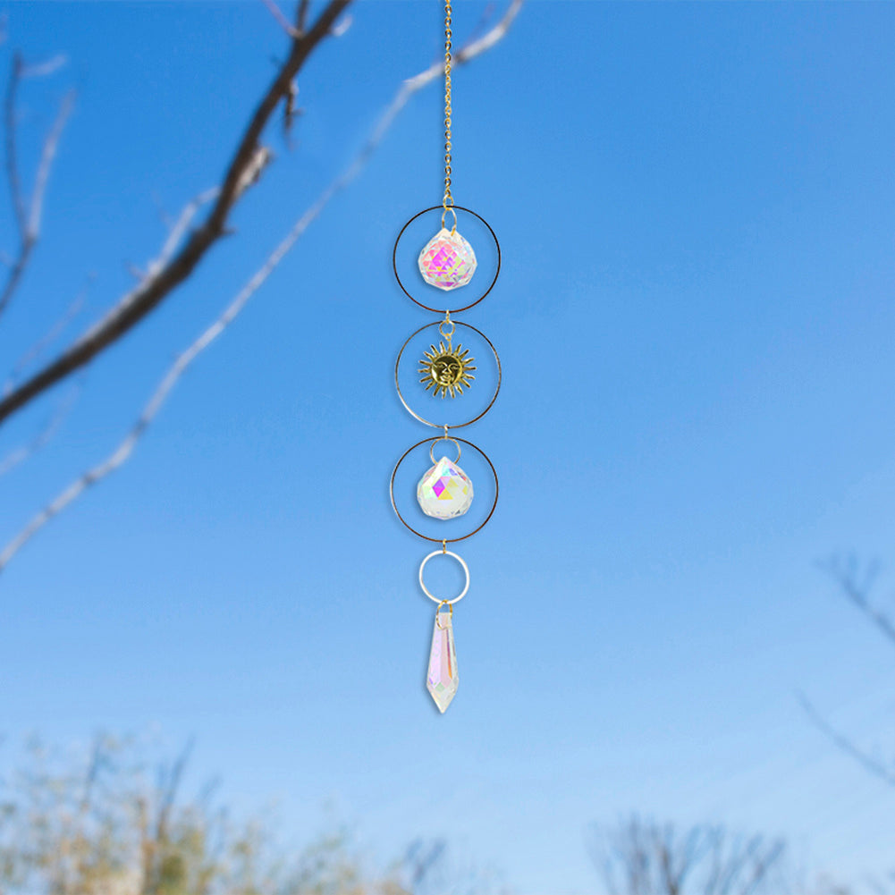 Crystal Wind Chime Star Pendant Suncatcher Decoration Curtain Chandelier Prisms Witchy