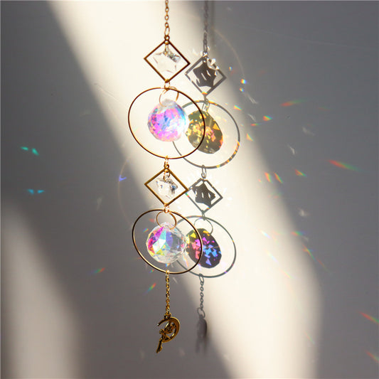 Crystal Wind Chime Star Pendant Suncatcher Decoration Curtain Chandelier Prisms Witchy