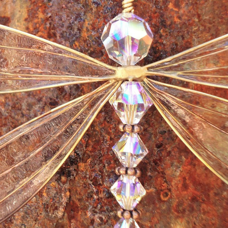 Dragonfly Crystal Suncatcher For Garden Wedding Car Wall Home Decor Kawaii Accessories Macrame